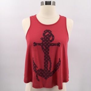 Mason + Mackenzie Anchor Nautical Tank Top
